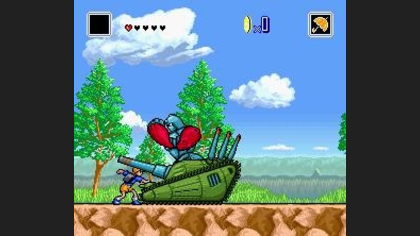 Battle against a huge tank
