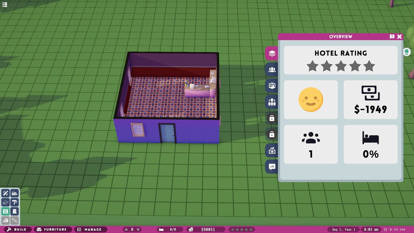Hotel MagnateScreenshots aus der Steam-Demo