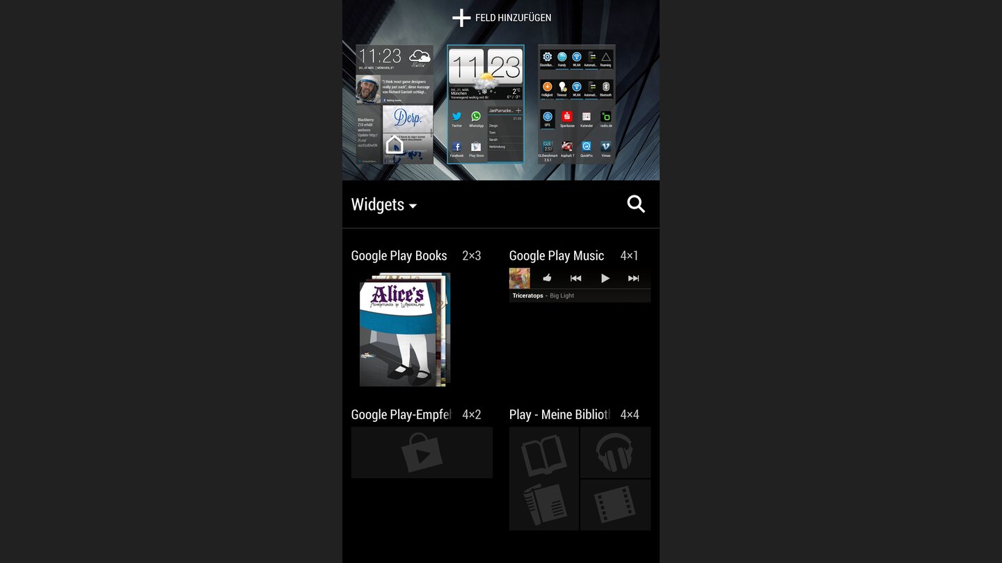 HTC One - Widgets