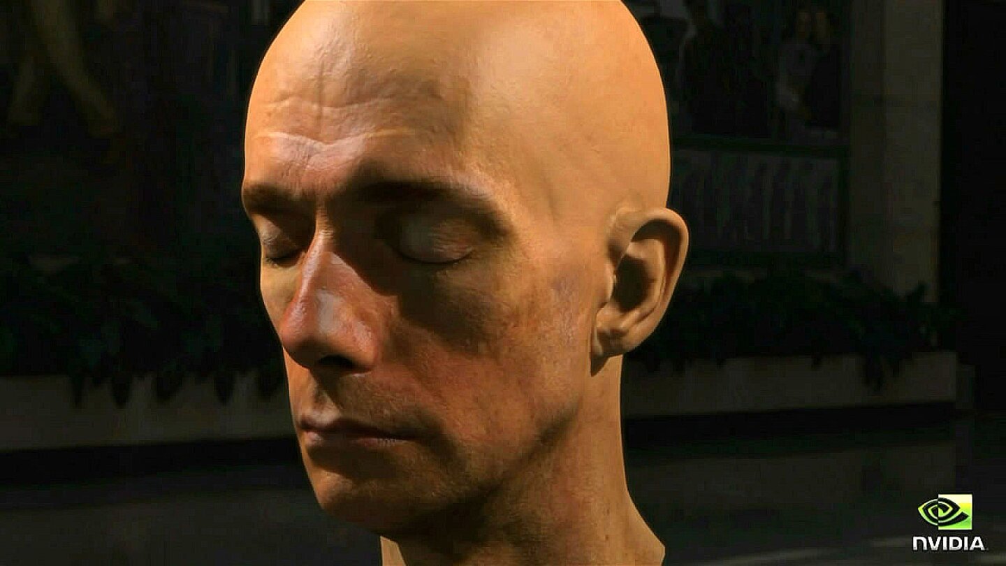 Human Head: Mit der Vorstellung der GeForce 8800 Ultra veröffentlichte Nvidia auch die Human Head-Demo, die aufgrund der realistischen Darstellung eines Männerkopfes für einiges Aufsehen sorgte.