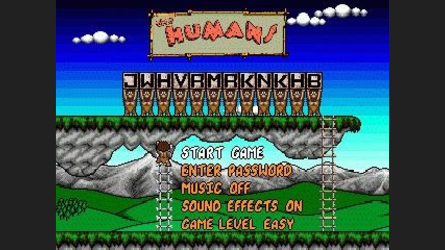 Title screen and main menu
