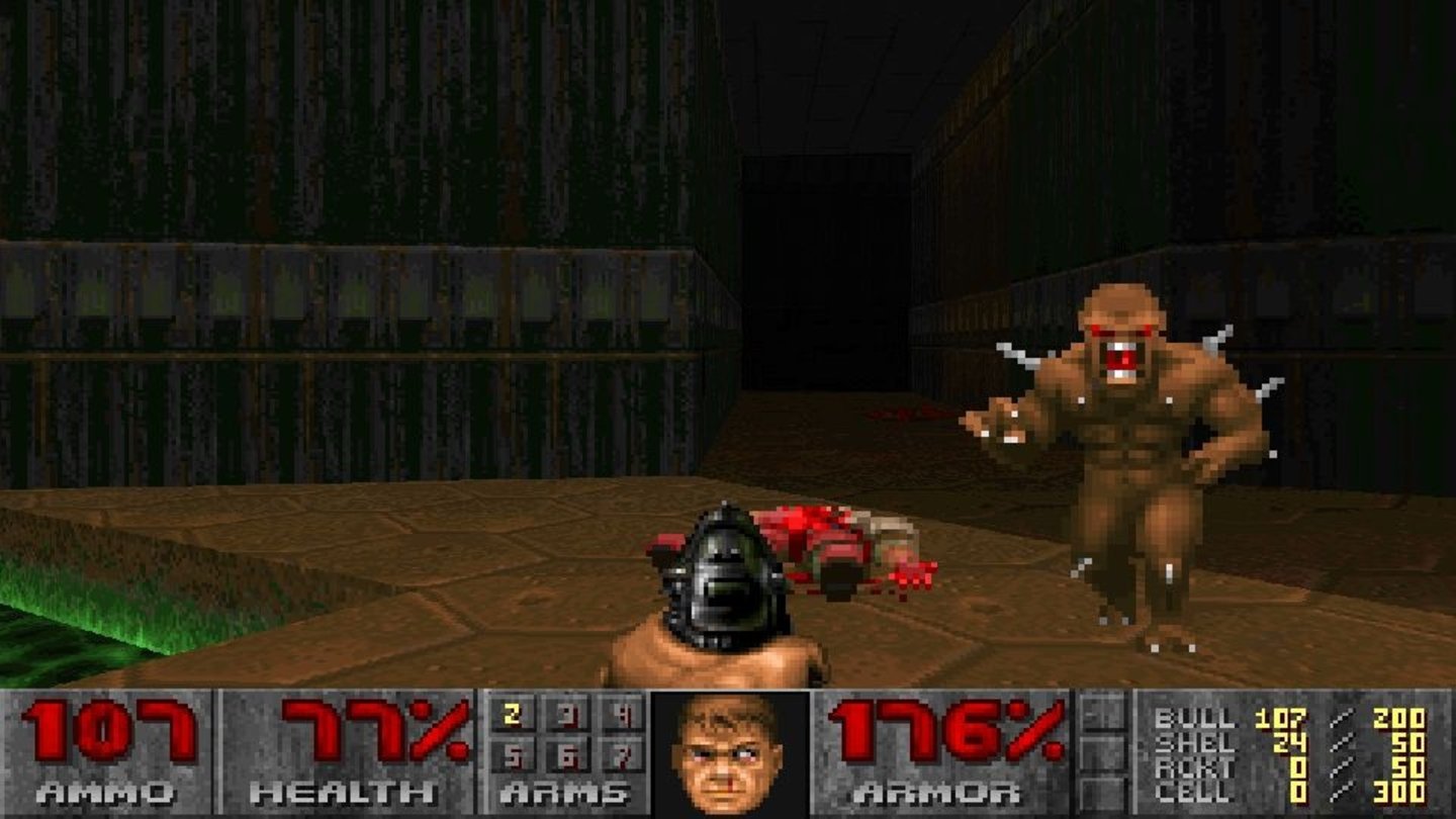 Doom II: Hell on Earth (1994)Der Nachfolger von Doom wird 1994 für den PC veröffentlicht setzt das Spielprinzip des ersten Teils ohne wesentliche Veränderungen (neue Monster) fort. Nachdem der Marine die Dämonen auf dem Mars besiegt hat, kehrt er zur Erde zurück, wo sich ebenfalls Höllenportale geöffnet haben und die Menschheit vor der Auslöschung steht. 1995/1996 erscheinen die Erweiterung Master Levels for Doom II und das Standalone-Spiel Final Doom, das die Geschichte und die Charaktere des Hauptspiels verwendet.