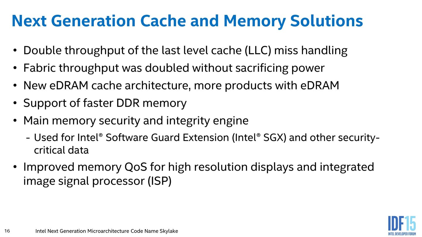 Intel Skylake – Präsentation vom IDF 2015