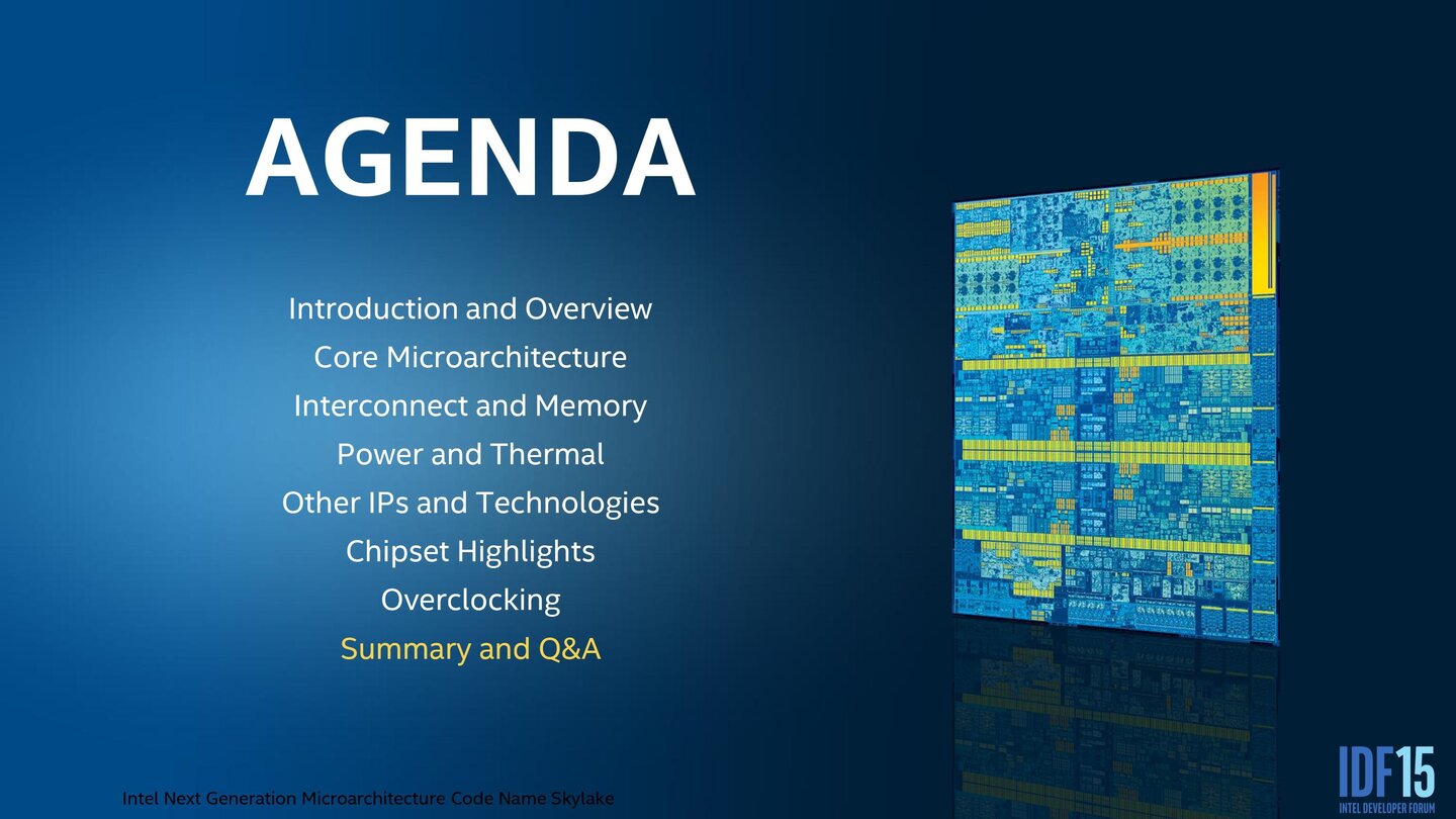 Intel Skylake – Präsentation vom IDF 2015