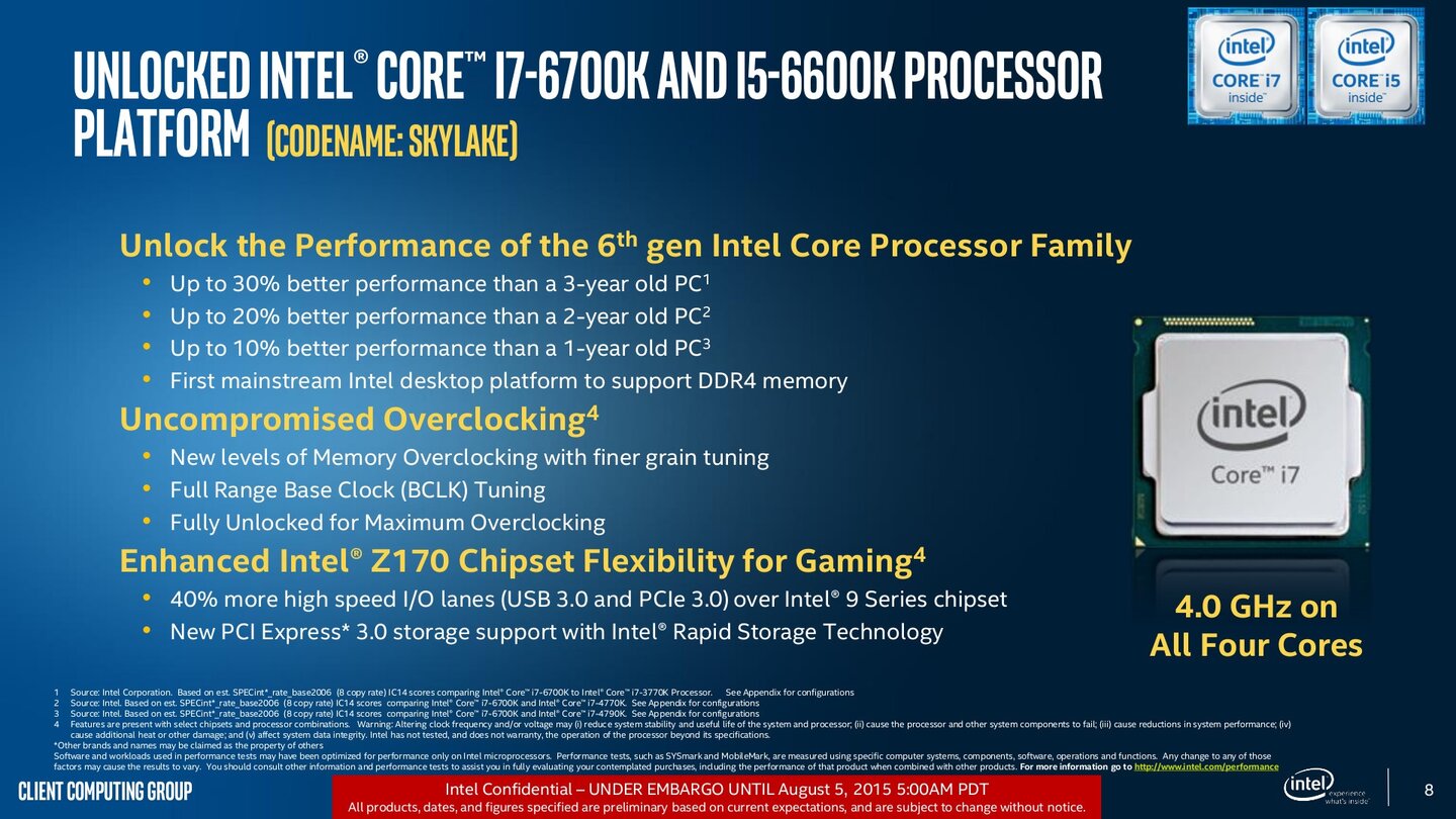 Intel Skylake Präsentation