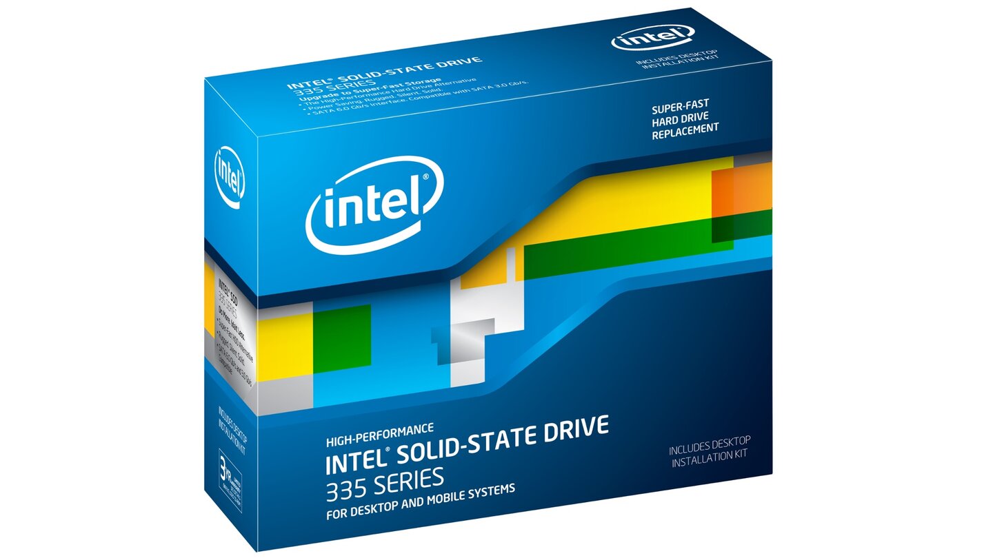 Der Intel 335 liegen ein Einbaurahmen sowie Klonsoftware und Wartungstool bei.