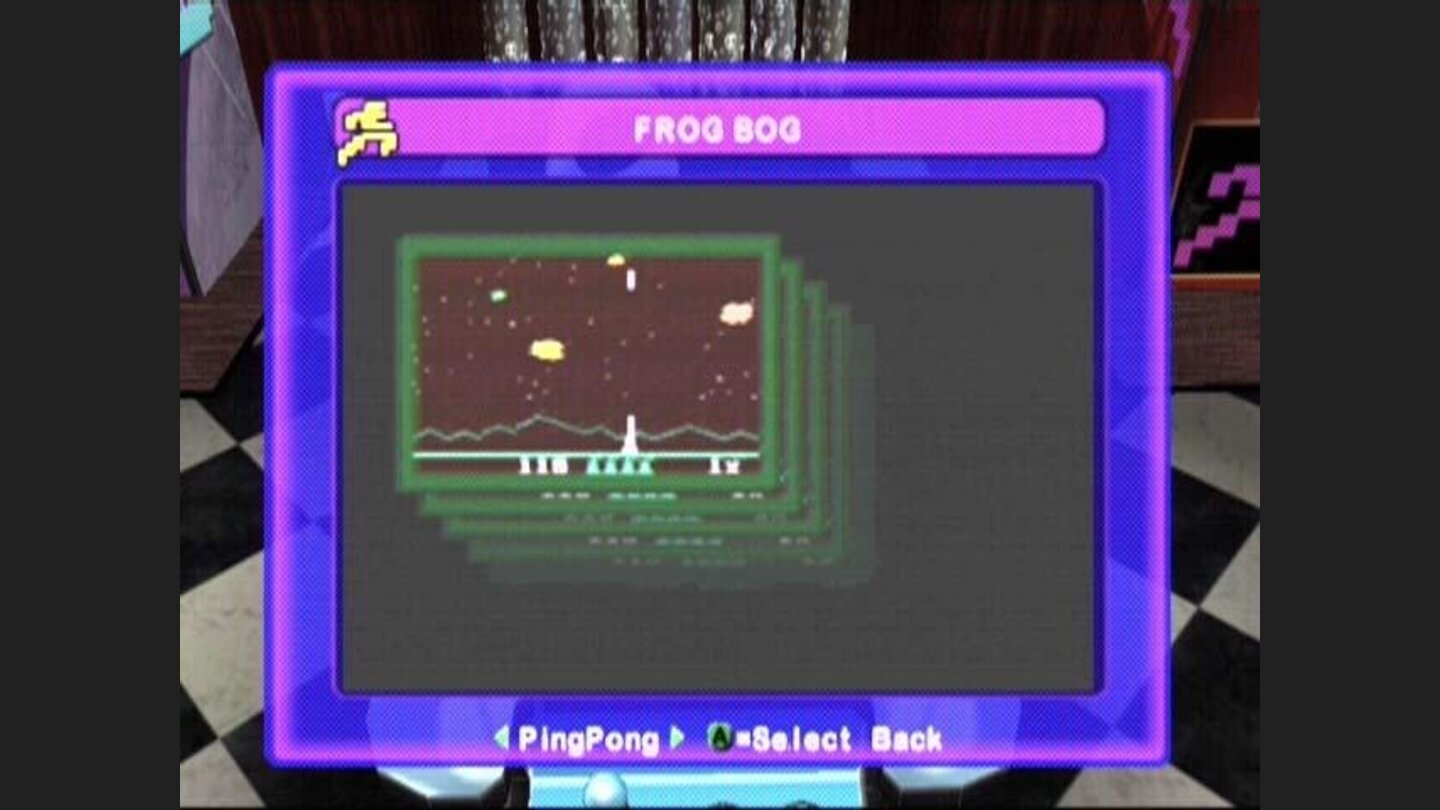 You can choose radical game modes for each game, like flipping the screen upside down.