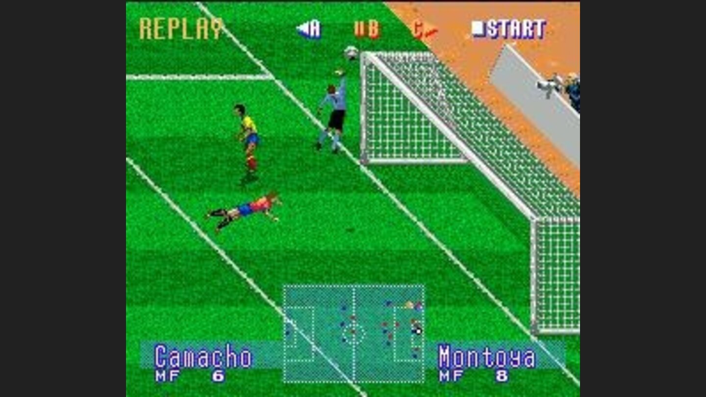 Goalkeeper grazes the ball...