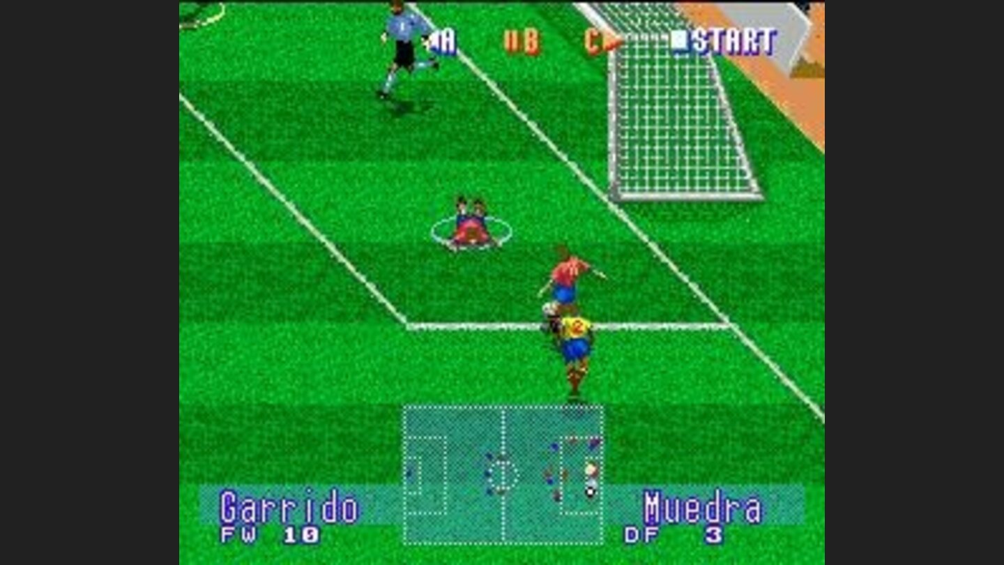 ...but the ball falls on a rival feet