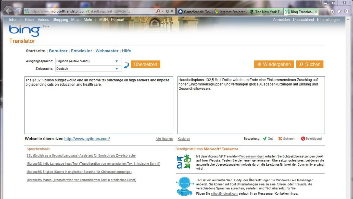 Internet Explorer 9 Bing