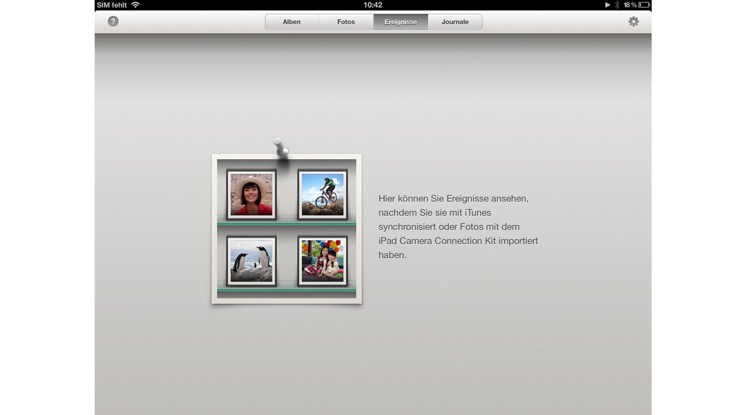 iPhoto kann Bilder auch als Ereignisse...