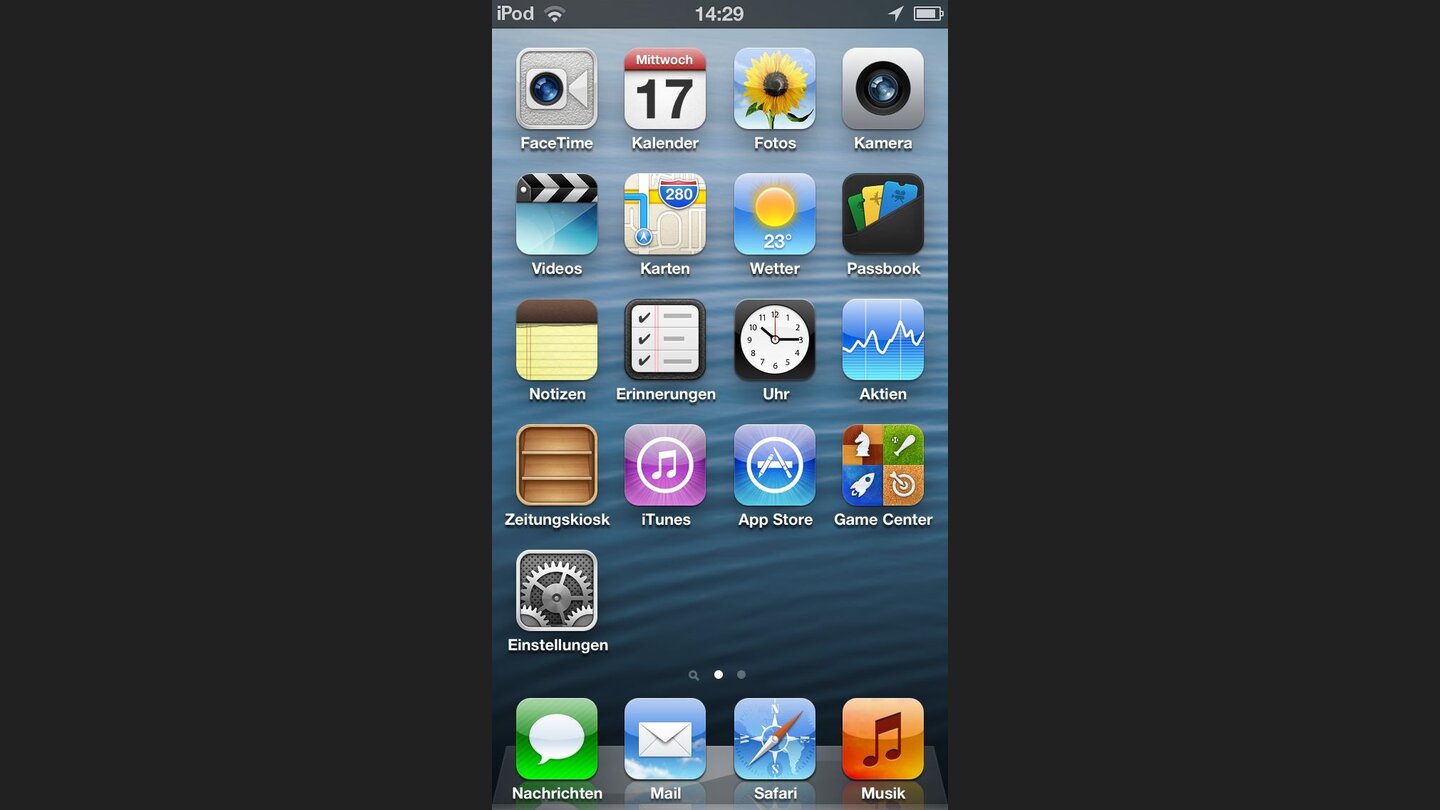 iPod TouchDer iPod touch benutzt das gleiche hochauflösende 4-Zoll-Display wie das iPhone 5.