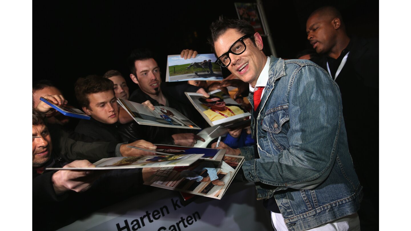 Bad GrandpaIn Berlin war der Ansturm groß. Johnny Knoxville gibt gerne Autogramme.