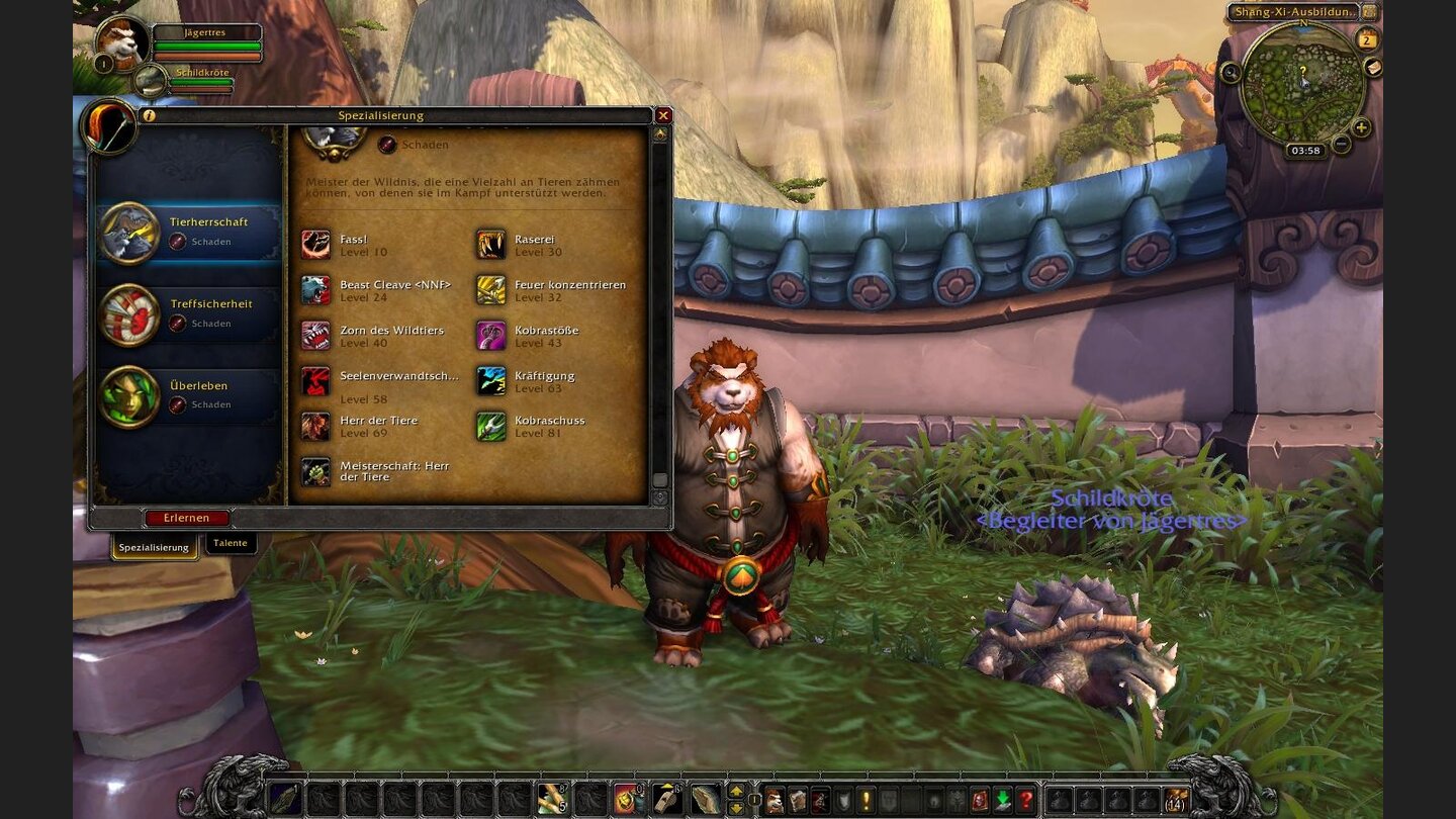 Der Tierherrschaft-Fertigkeitenbaum.