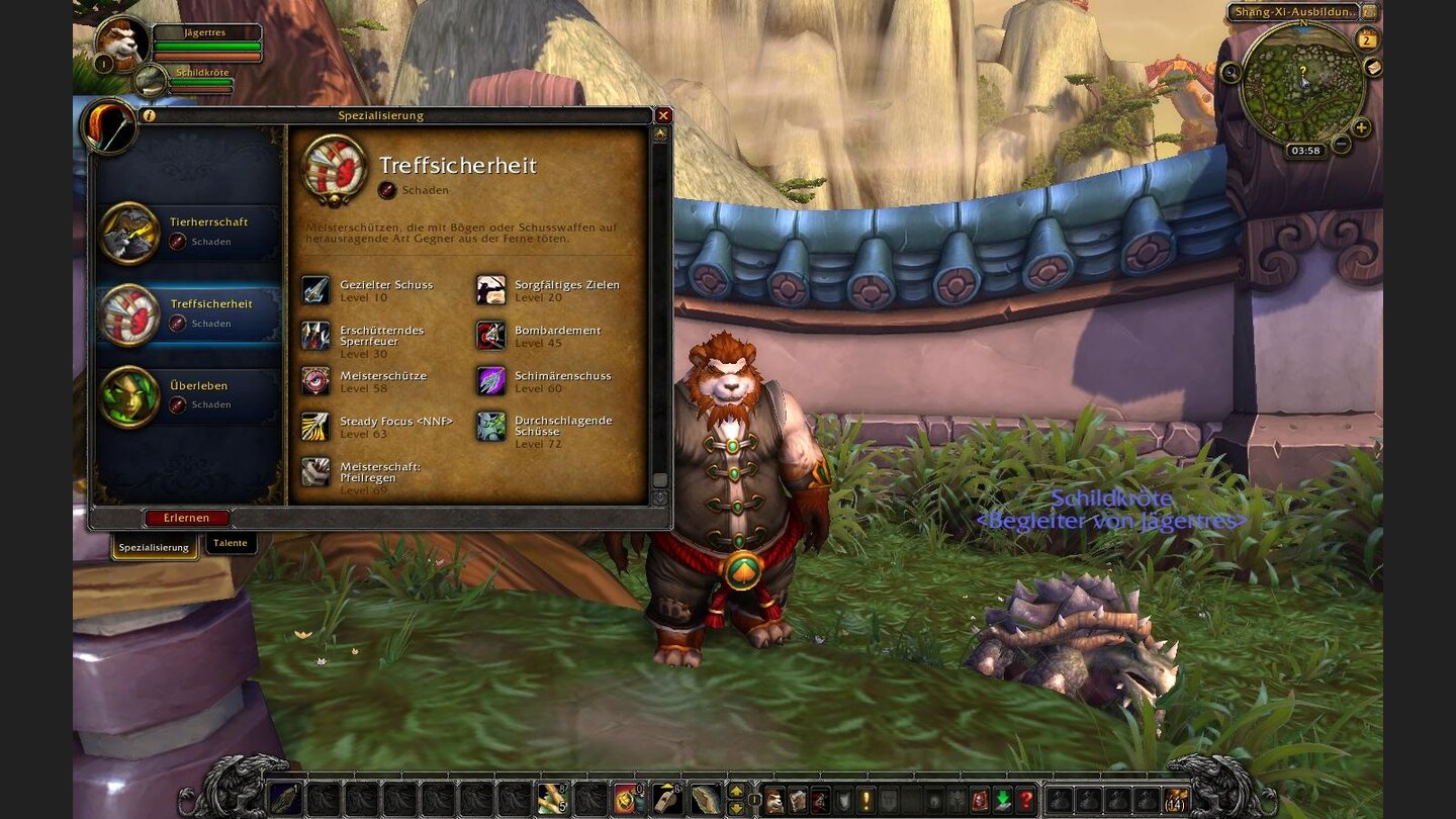 Der Treffsicherheit-Fertigkeitenbaum.