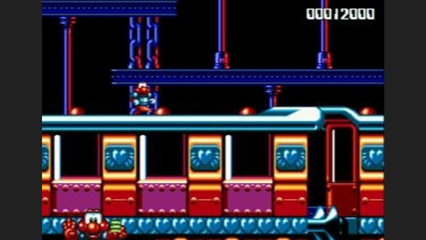 Side-scrolling train