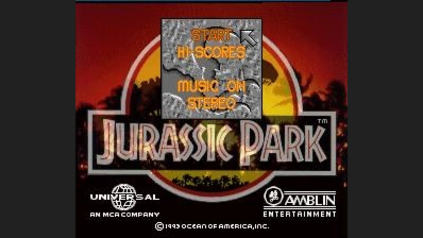 Title screen. Game can use SNES mouse.