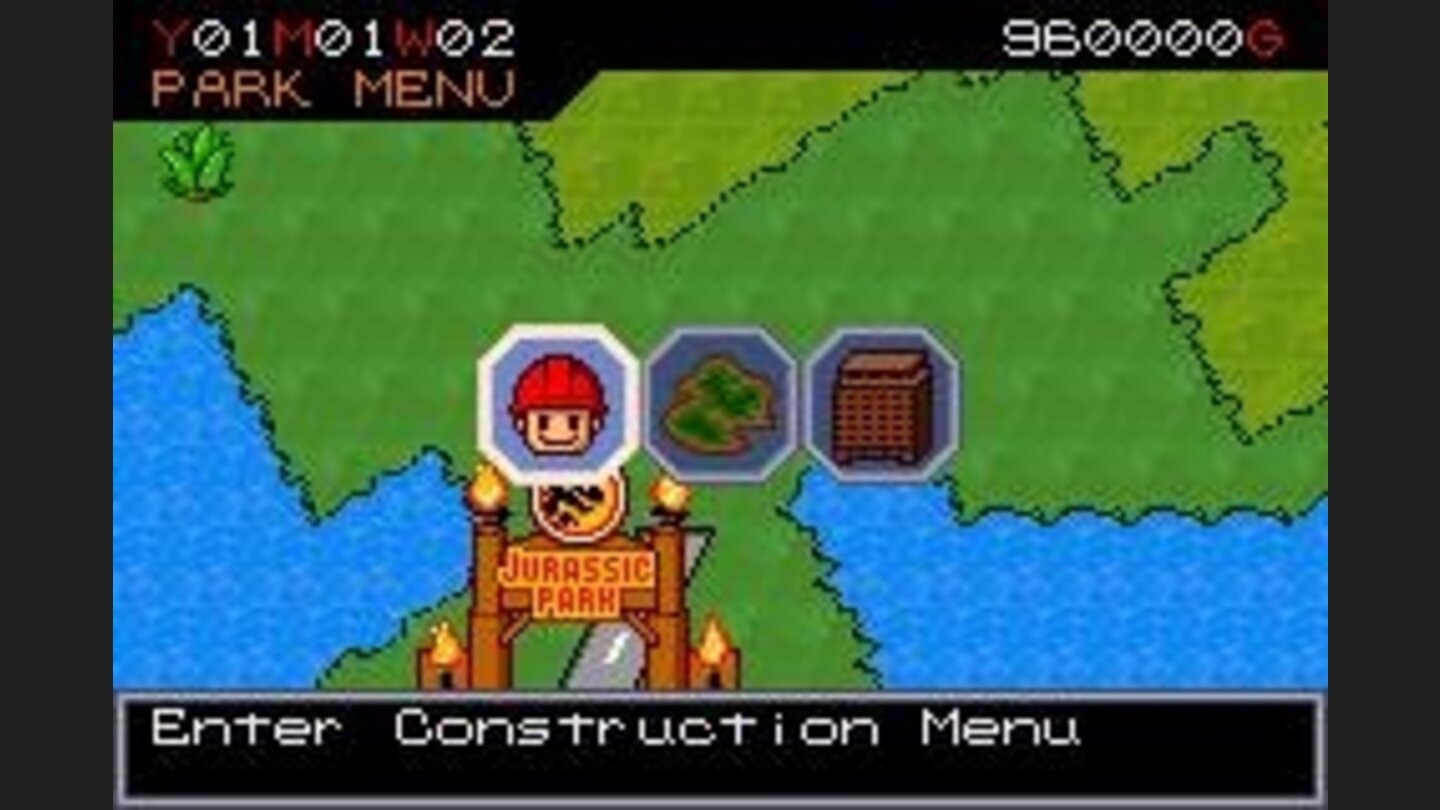 Ready to start building? Open your build menu to create roads, facilities, and dinosaur enclosures