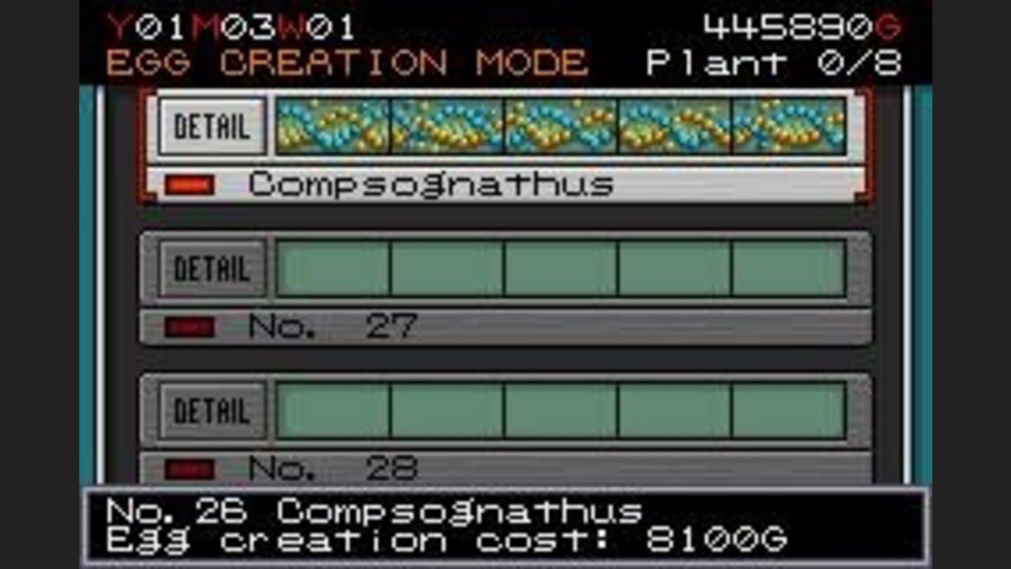 Once you have the full DNA sample, you can create eggs so that you will have dinosaurs in your park