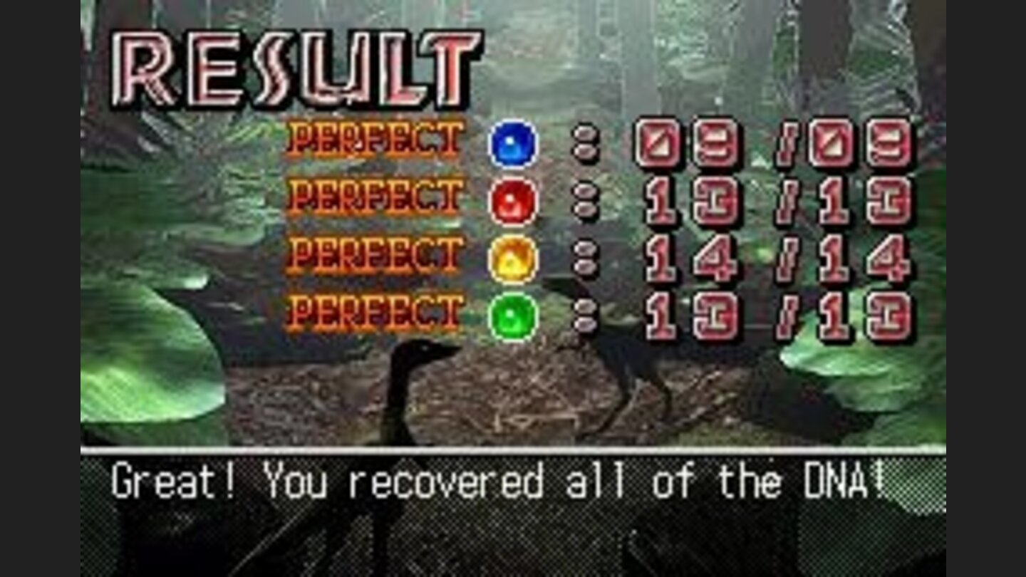 After you complete a stage, you get to see if you got all the DNA pieces or not