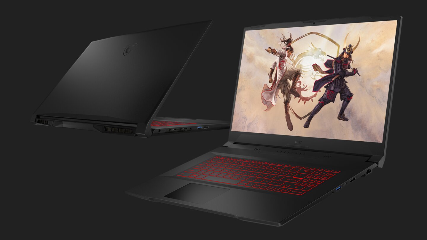 Zur Ausstattung gehören ein 144-Hz-Bildschirm in 15,6“ oder 17,3“, ein schnelles PCI-Express SSD-Systemlaufwerk, WLAN nach neuem Wi-Fi-6-Standard und eine rot beleuchtete Tastatur mit extra Nummernblock.