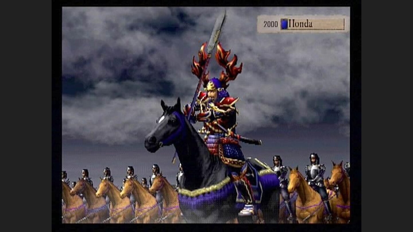 Not exactly a Civic... Honda Masanobu boasts of his troops strength before joining the battle.