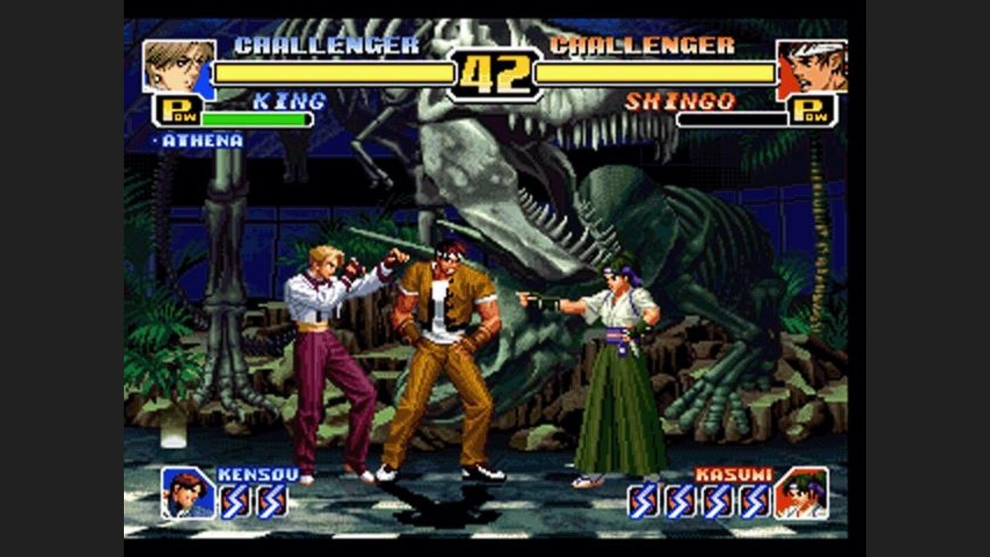 Double team time! Shingo summons his striker Kasumi to perform an attack on King.