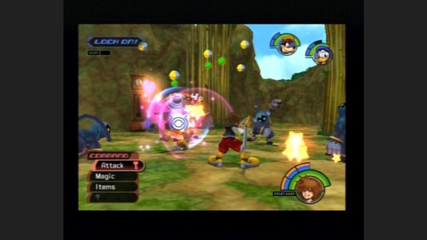 Whacking the minions of darkness always give you back some health or mana balls.