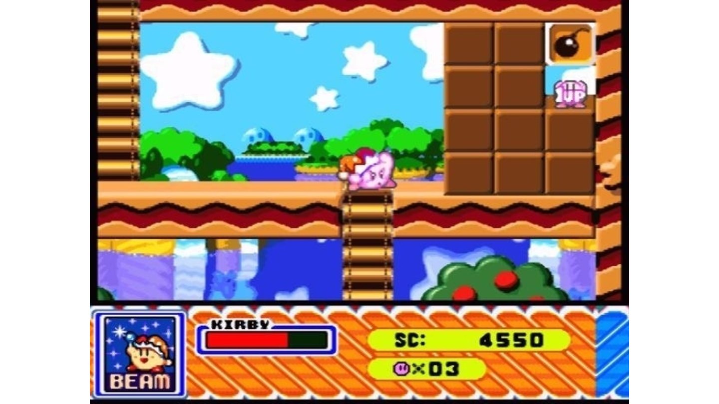 Watch out, enemies and walls, this Kirby-shooter can destroy anything with his powerful ray