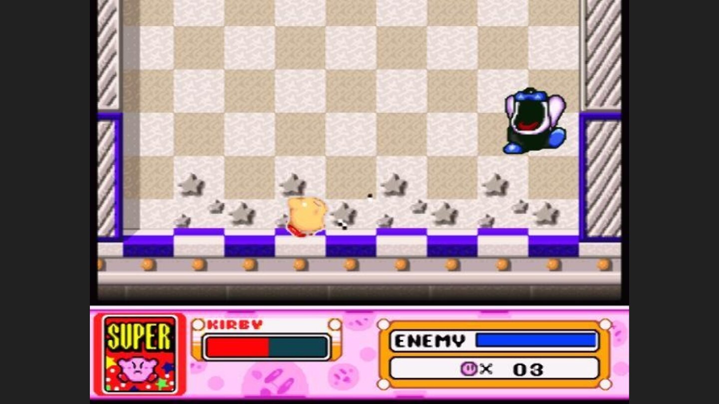 This is not a chess game... Defeat this boss by eating the ice cubes he throws