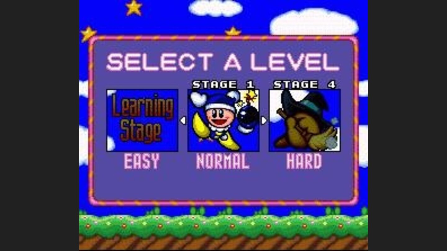 Choosing the difficulty level for the competition mode