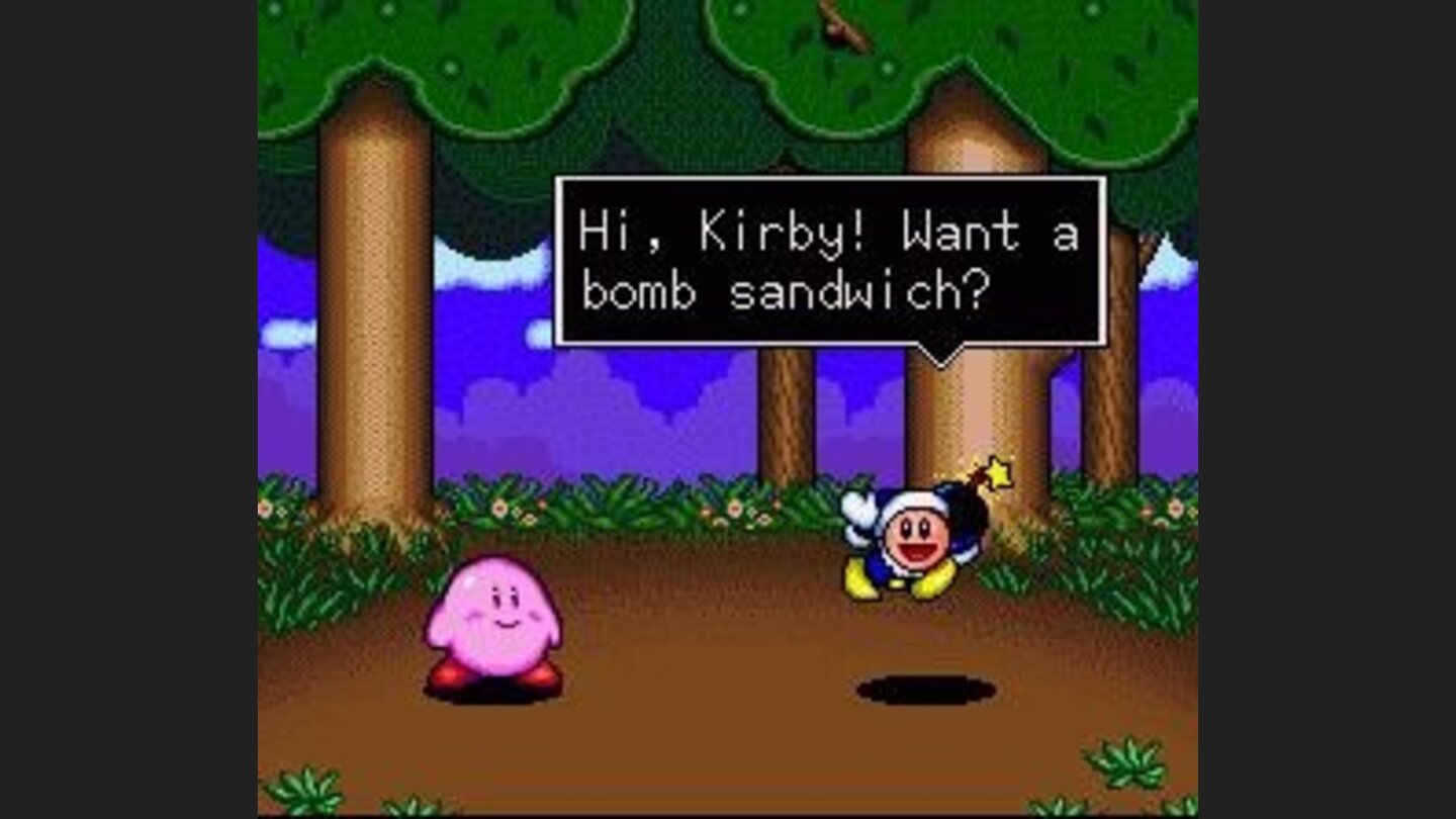 Before every match-up Kirby has a verbal brawl with the competition