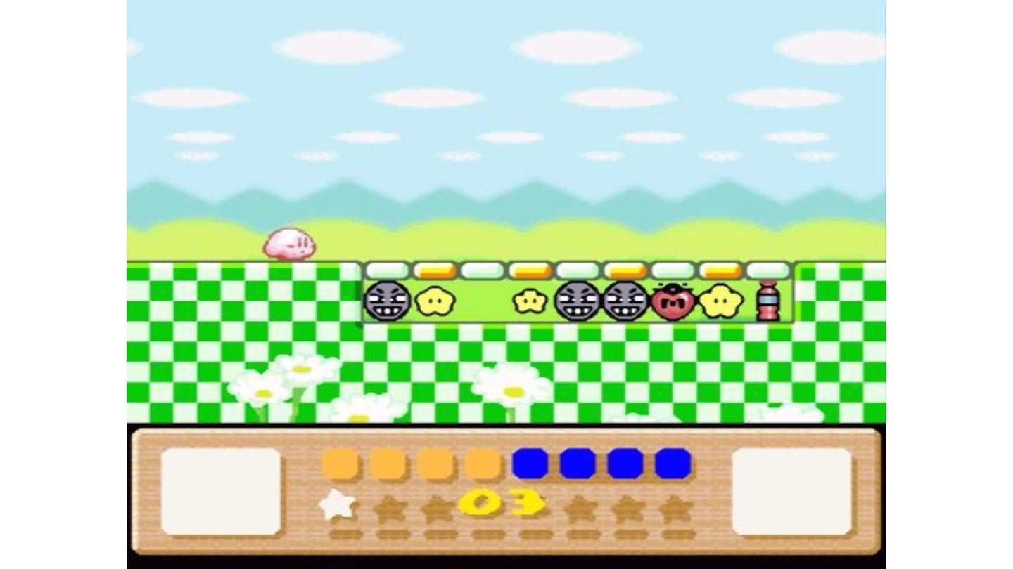 After finishing a level, you have some bomus items to jump on and to collect