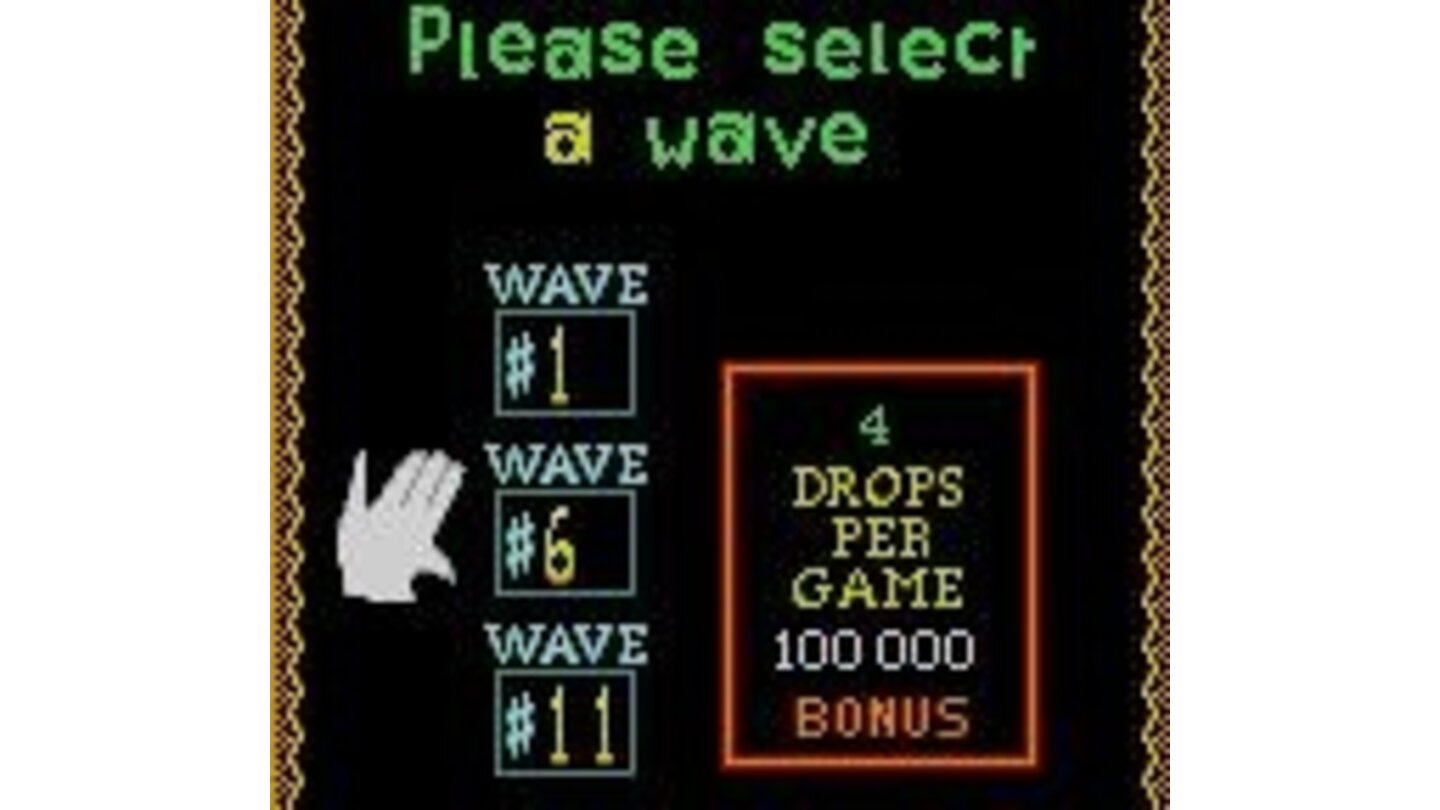 Wave selection screen