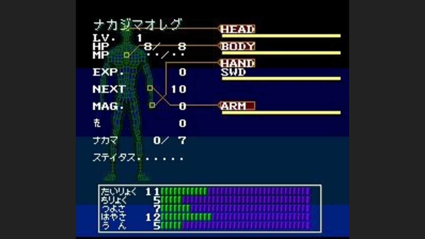 Status screen