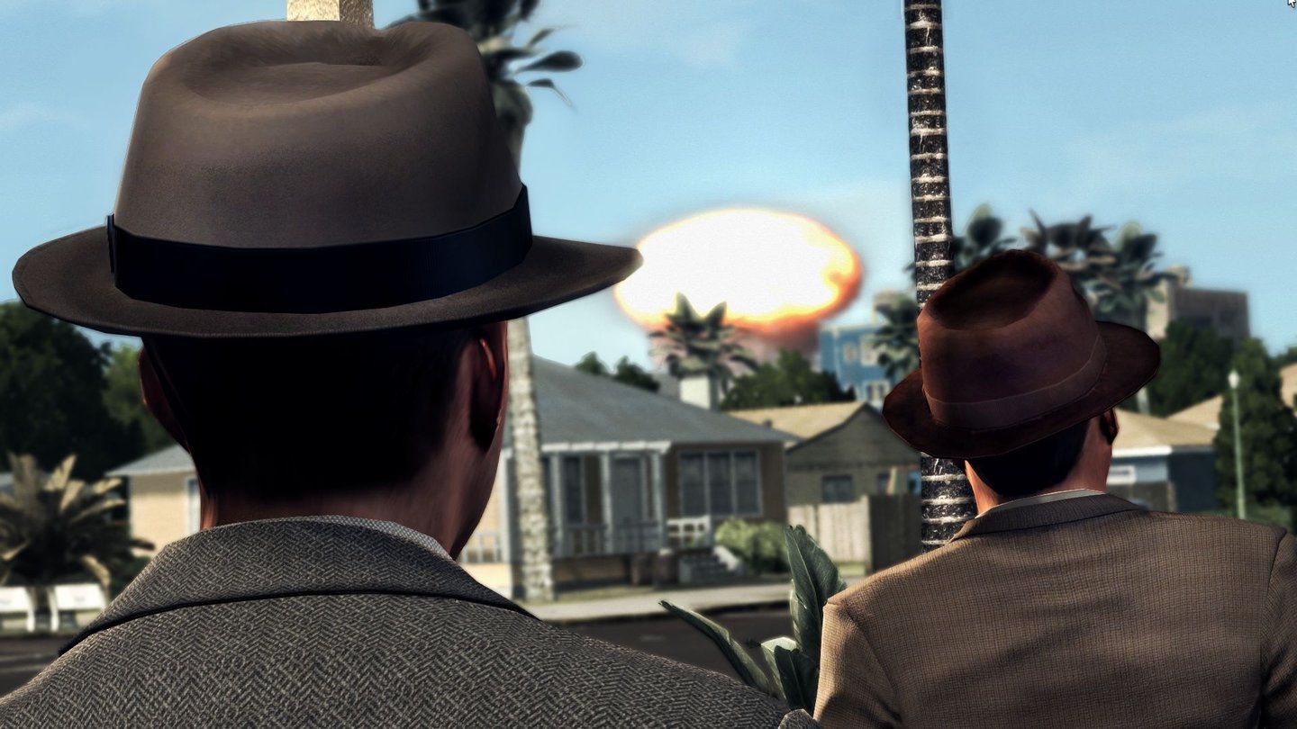L.A. NoireIn »Nicholsons Galvanisierung« rasen die Detectives aber direkt zum Schauplatz einer gewaltigen Explosion.