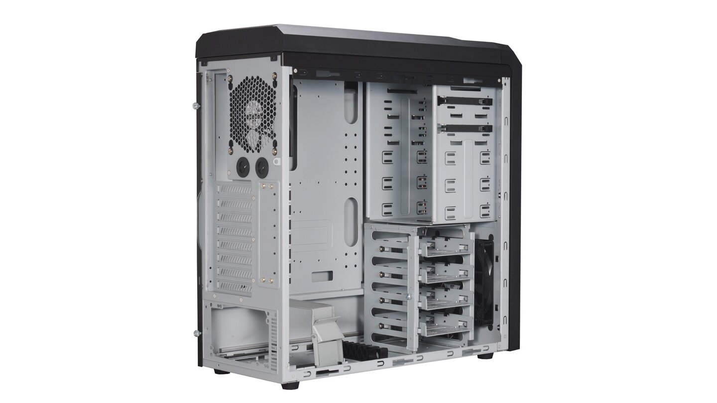 Lancool PC-K58Auch im Lancool PC-K58 sitzt das Netzteil im unteren Bereich des Hecks.