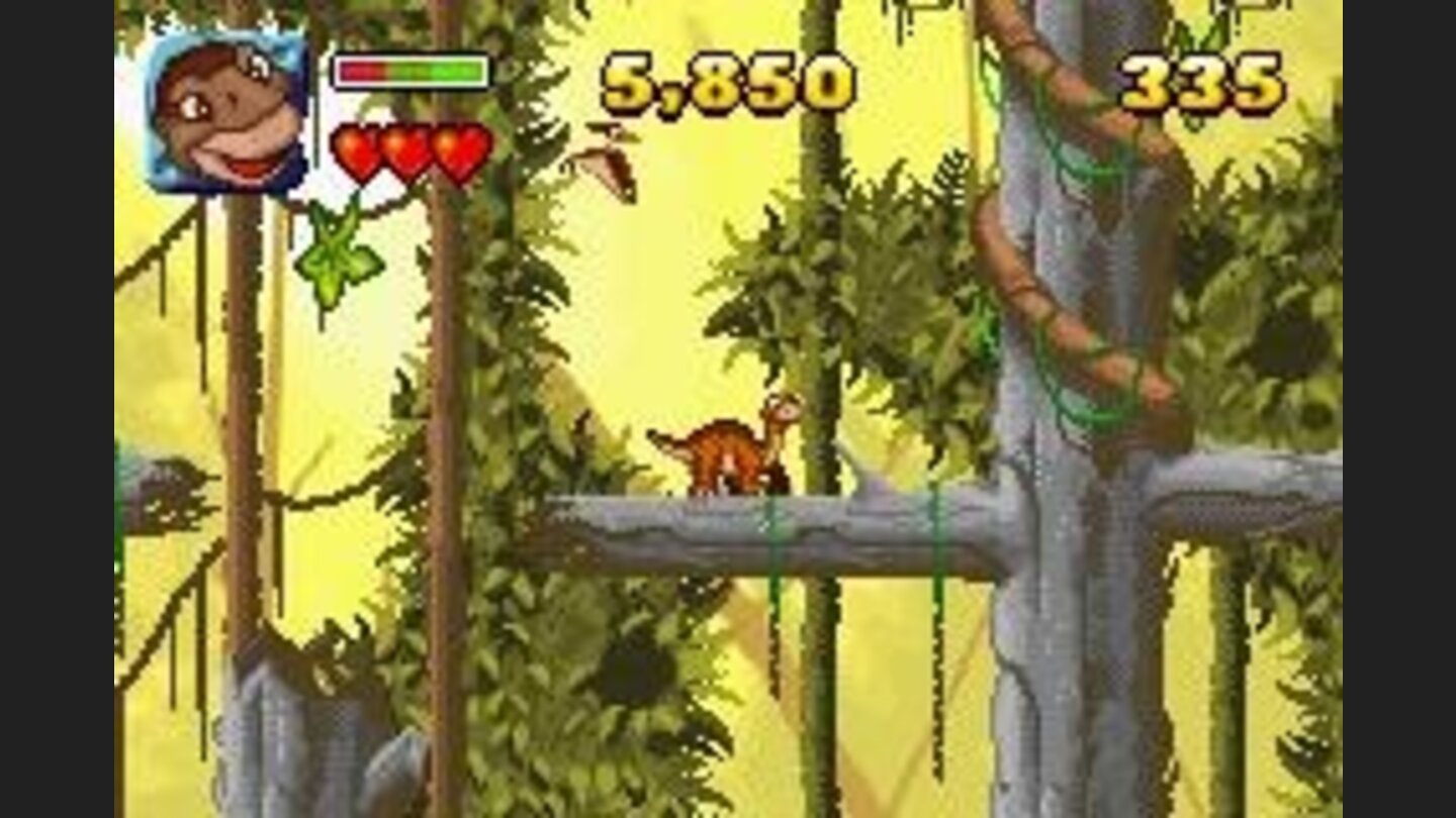Jump through the trees in the Smelly Swamp level