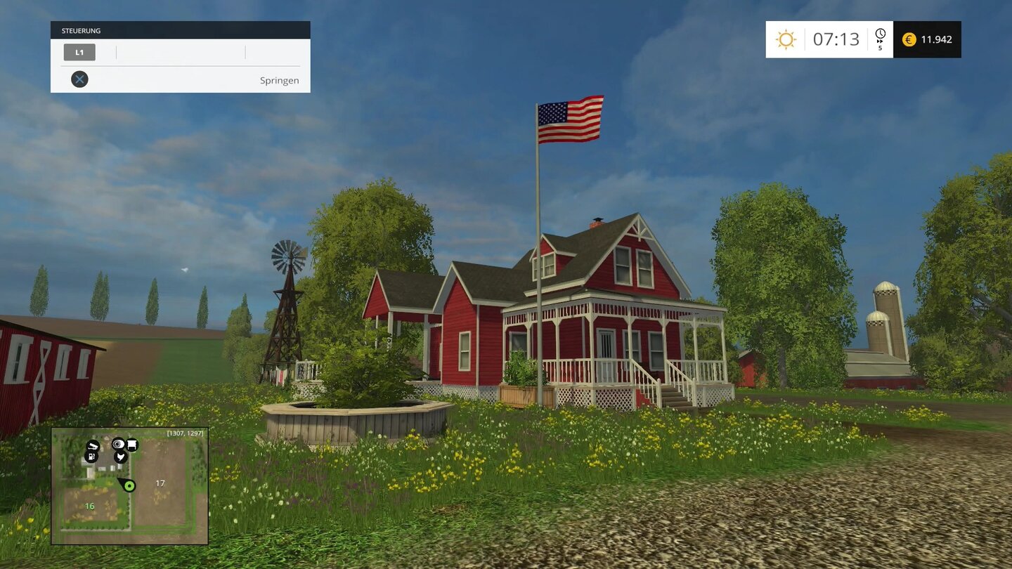 Landwirtschafts-Simulator 15Neben einer skandinavischen Karte bietet der Simulator auch eine in Amerika. Die dürfte grade Kennern auf der Konsole aber schon sehr bekannt vorkommen.