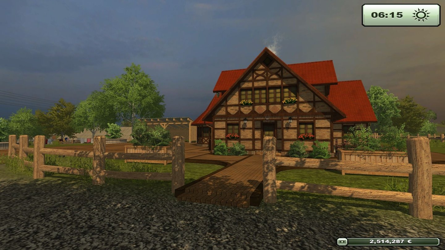 Landwirtschafts-Simulator 2013Unser neuer Hof sieht deutlich hübscher aus als im Vorgänger.