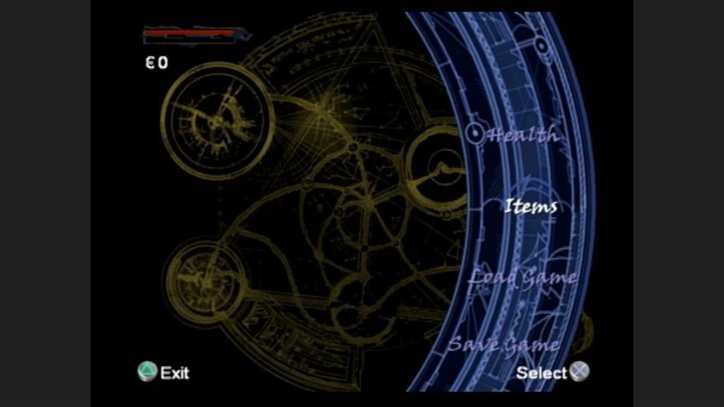 One of the game menus