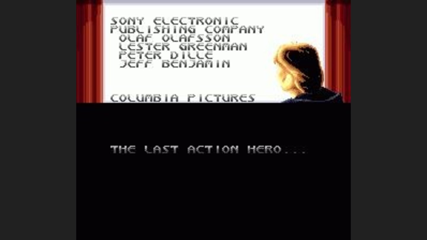 Danny is watching the game credits at the end of the Slater IV movie.