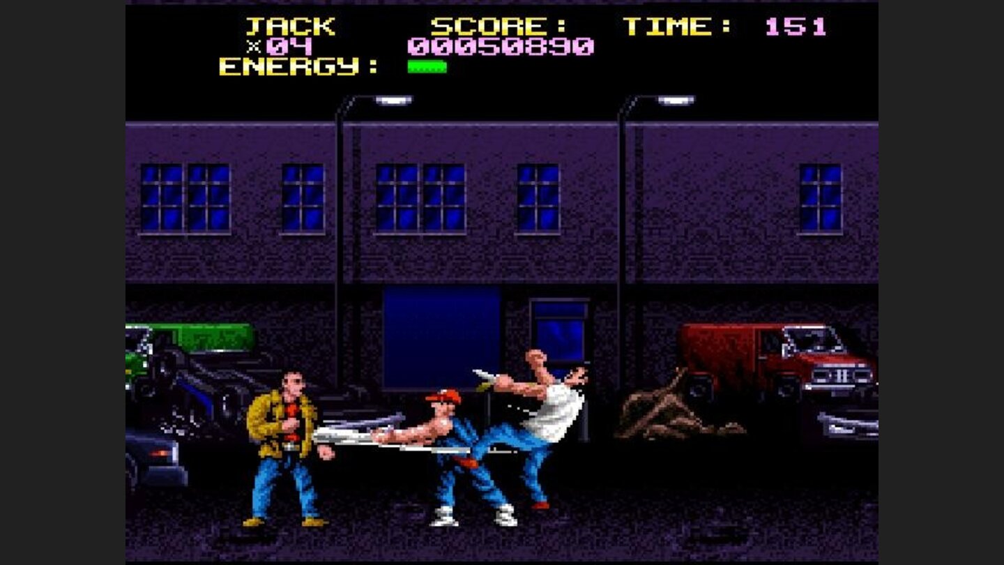 !st Level: The entire game consists of Jack getting attacked by this knife-wielding loser and baseball-bat holding redneck over and over again