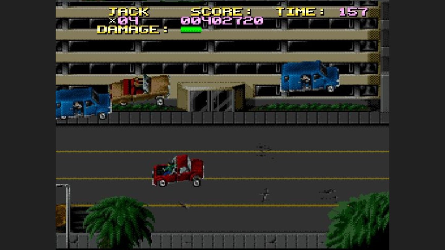 The Real World car chase scene is more a race against time than a flashy action sequence, but for some a few of the drivers still throw bombs at you... Guess thats just usual New York traffic rage