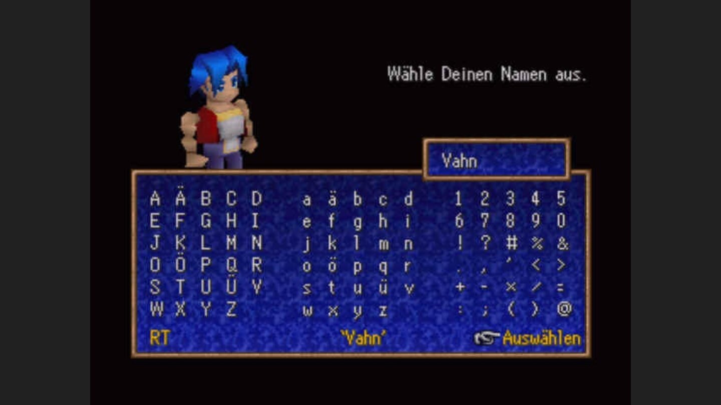 Choosing a name for Vahn