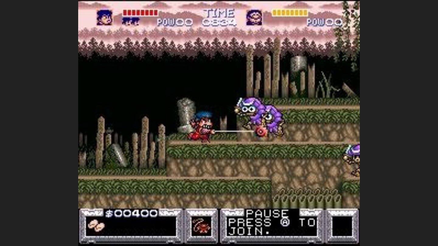 The first jumpn run level in single-player mode
