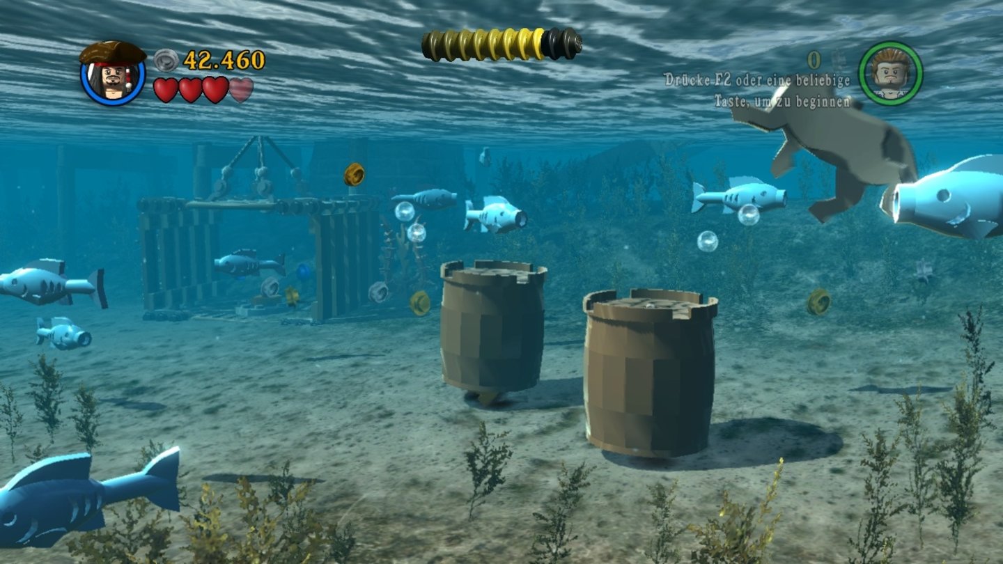 Lego Pirates of the CaribbeanLego Pirates präsentiert sich sowohl über als auch unter Wasser hübsch detailliert.