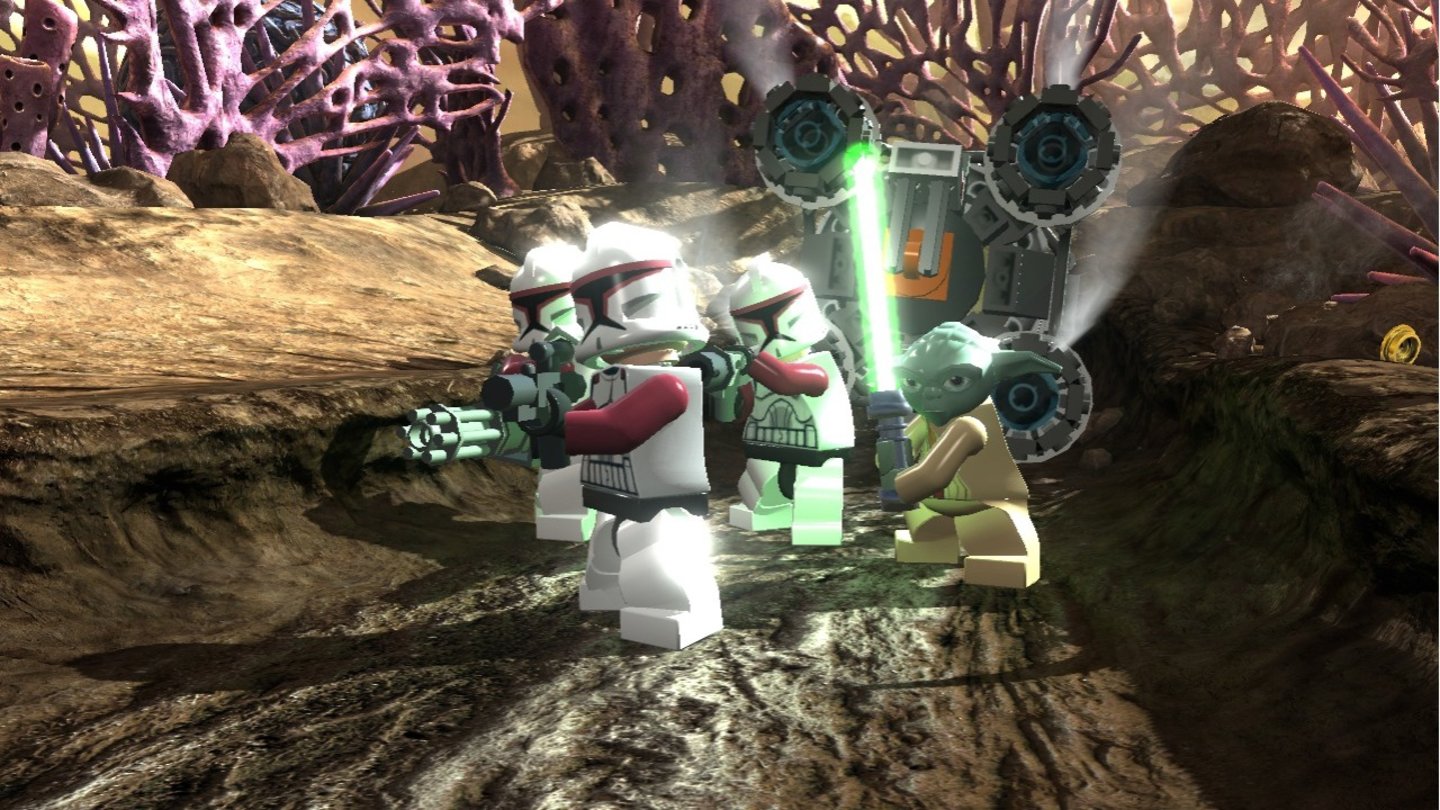 2011 – Lego Star Wars 3: The Clone WarsTeil drei der beliebten Star Wars-Umsetzung von Lego widmet sich erstmals der seit 2008 laufenden Fernsehserie Clone Wars. Auf Basis der CGI-Serie legen Sie sich alleine oder gemeinsam mit einem Freund mit zahlreichen Gegnern an, absolvieren knifflige Rätsel und zerlegen effektvoll Star Wars-Kulissen. Massenschlachten, Basisbau und frische Machtfertigkeiten runden das Gesamt-Paket ab. Der Entwickler Traveller's Tales spendiert dem Klötzchen-Spiel zudem eine neue Grafik-Engine mit schärferen Texturen und stimmigen Lichteffekten.