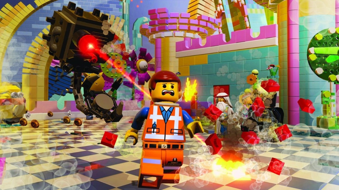 2014 - The LEGO Movie VideogameZum Kinofilm The LEGO Movie von Warner Bros. Pictures und Village Roadshow Pictures gibt es das zugehörige Action-Adventure, in dem die Spieler in die Rolle von Emmet schlüpfen, dem Hauptcharakter der Leinwandvorlage. Der Durchschnittstyp muss einen Superschurken aufhalten und dazu mit der Unterstützung von über 90 Charakteren aus dem Film 15 Levels absolvieren. Mithilfe von sammelbaren Konstruktionsplänen darf man außerdem eigene Klötzchen-Kreationen in die Spielwelt bauen.