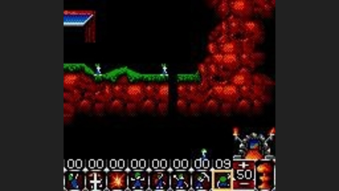 Lemmings falling down tunnel